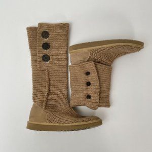 Women's UGG Ugg Classic Cardy Boots, Oatmeal, Size 7